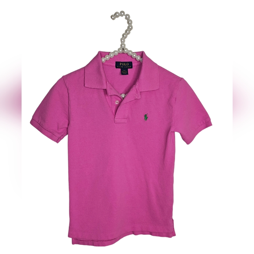 POLO Ralph Lauren pink top Size Small (8) Girl's in excellent condition